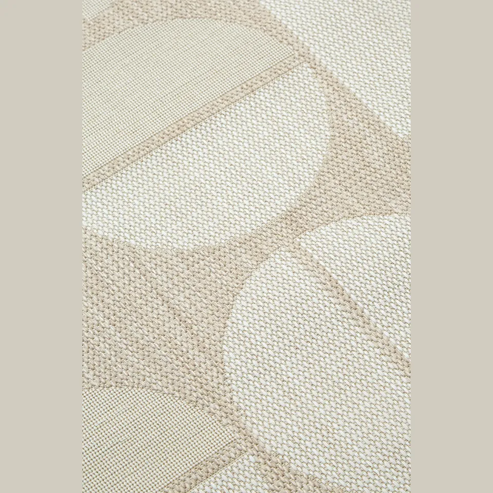 NOUS Living vloerkleed binnen en buiten (290x200cm) (290x200 cm) crème/grijs, foto 3