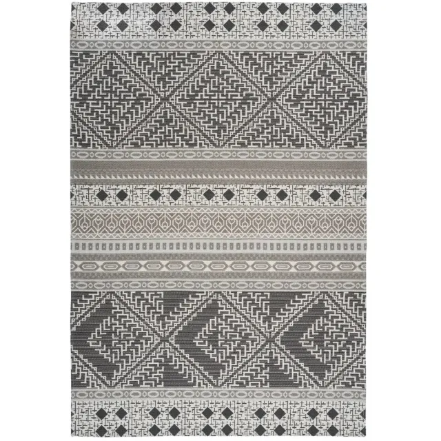 Dutch XXL Buitenkleed | Yoga | Geometrisch | Taupe/Crème | 80x150 cm | Buitentapijt | Tuintapijt