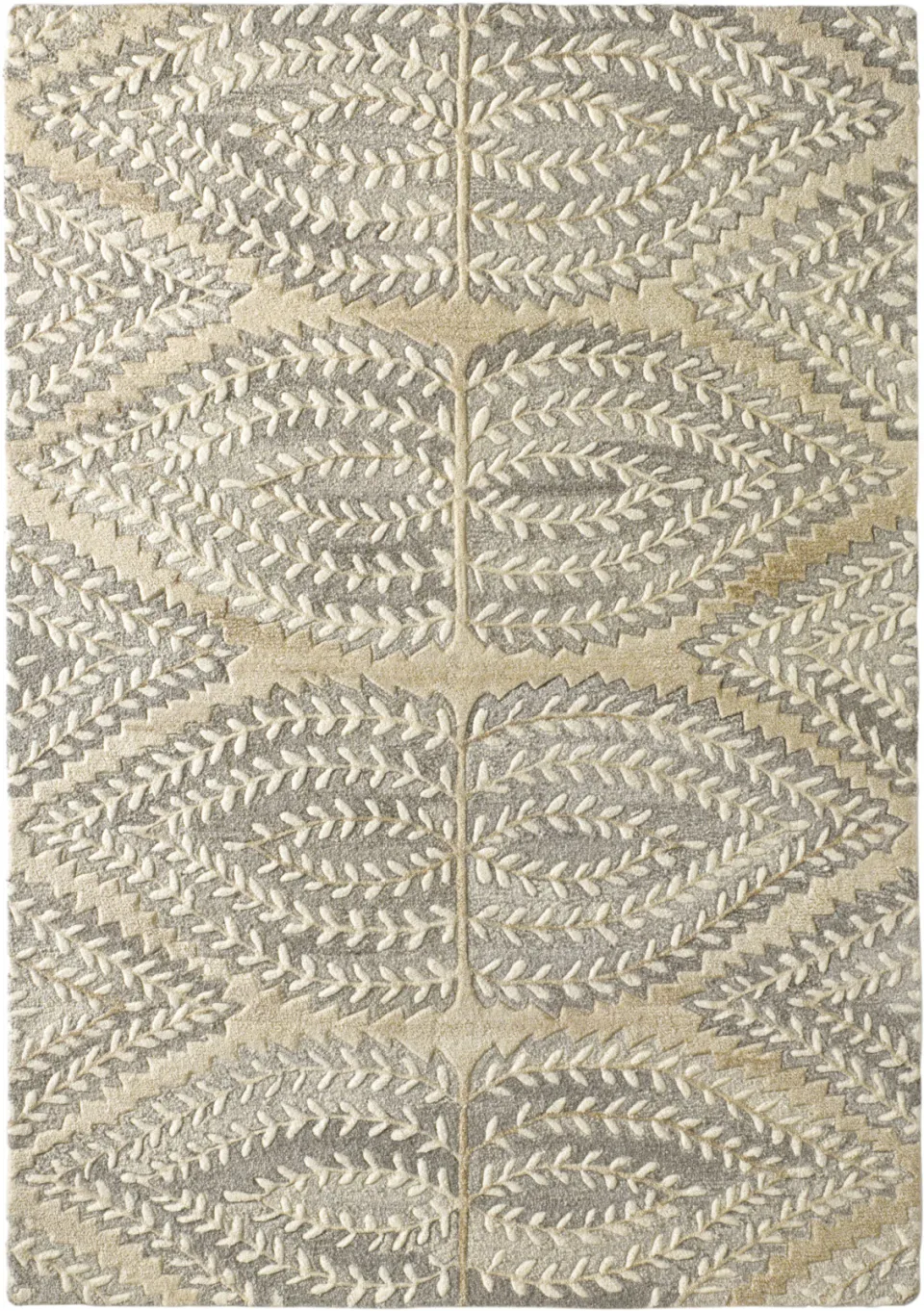 Hoogpolig tapijt grijs beige, foto 2