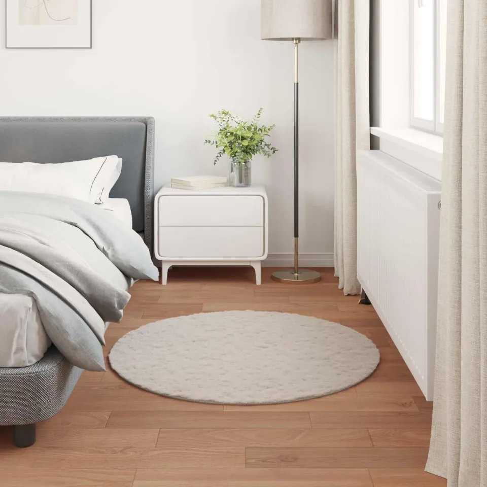 vidaXL Antislip vloerkleed van imitatie konijnenbont OLITE Beige, foto 3