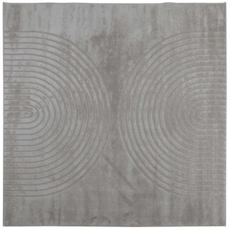 vidaXL Binnen kleed GALATI Grijs 240 x 240 cm Polyester
