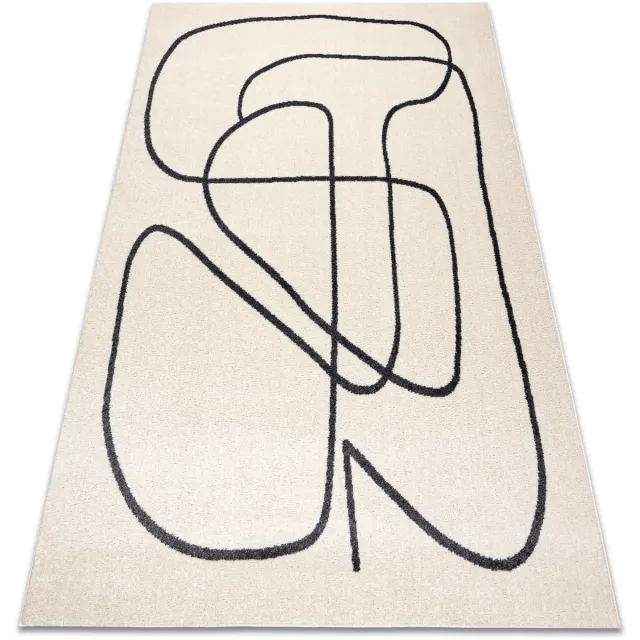 RUGSX Kleden Rugsx Tapijt FUSION 8297 crème / donker grijskleuring 80x150 cm Beige