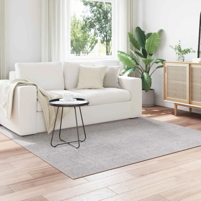 vidaXL Binnen kleed LUGO Crème en Grijs 120 x 120 cm Polyester, foto 2