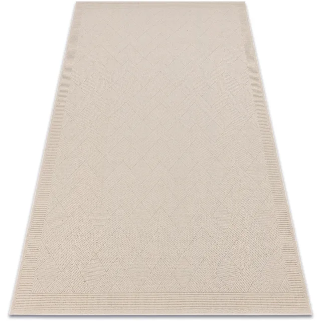 RUGSX Kleden Rugsx Wollen tapijt VILLA 7636/68200 Zigzag SIZAL, platg 240x340 cm Beige