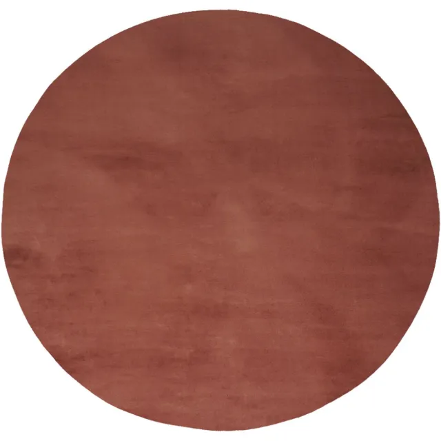 Veer Carpets Vloerkleed Velluto Terra - Rond ø200 cm - Hoogpolig Vloerkleed in Scandinavische / Hotel Chique Stijl