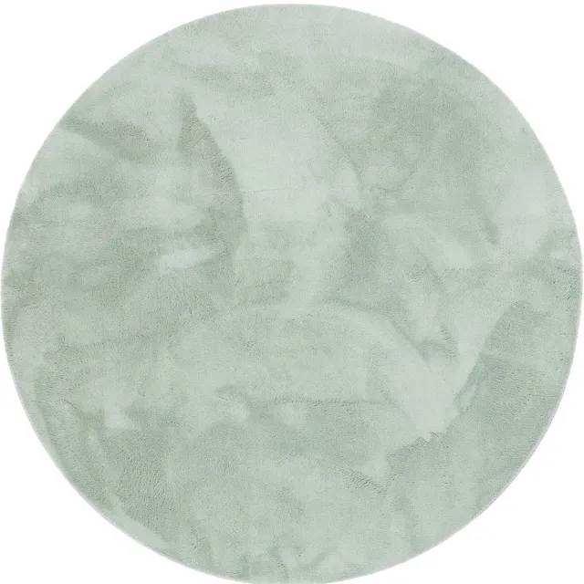 Pergamon Luxus Super Soft Feel Vloerkleed Pearl rond Groen