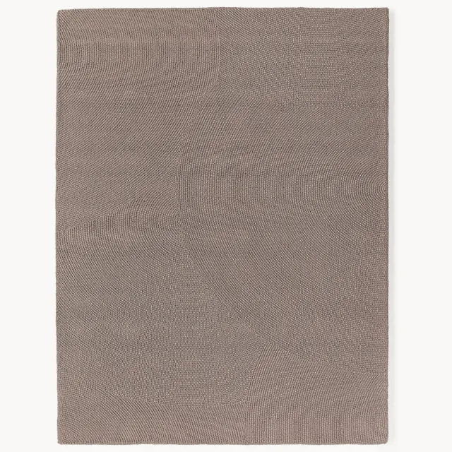 Westwing Collection Handgetuft wollen vloerkleed Eleni Taupe
