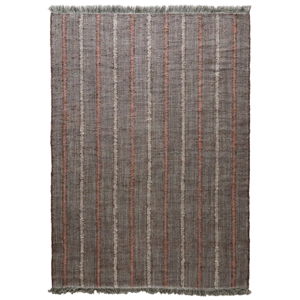Studio LIVIT Azra jute vloerkleed grijs blauw/rood/off white