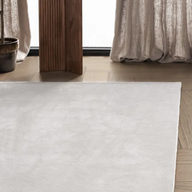 Carpetique Vloerkleed Rechthoek - 200x290 cm - Wit - Antislip – Japandi & Scandinavisch Woonkamer Tapijt