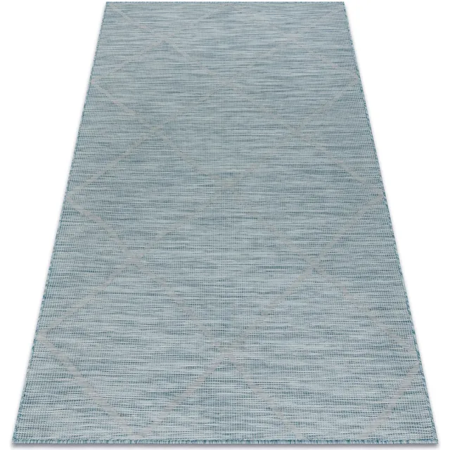 RUGSX Kleden Rugsx Sisal tapijt SISAL platgeweven PATIO 3075 Diamant 155x220 cm Blauw