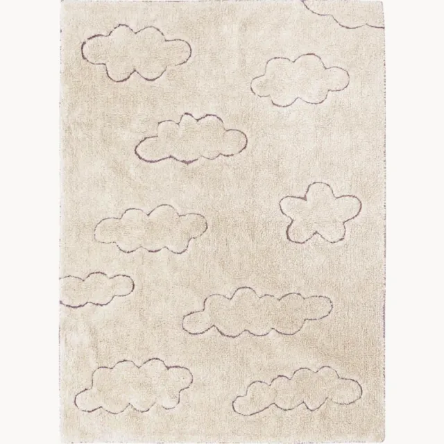 Lorena Canals Kindervloerkleed Clouds, handgeweven en wasbaar Beige