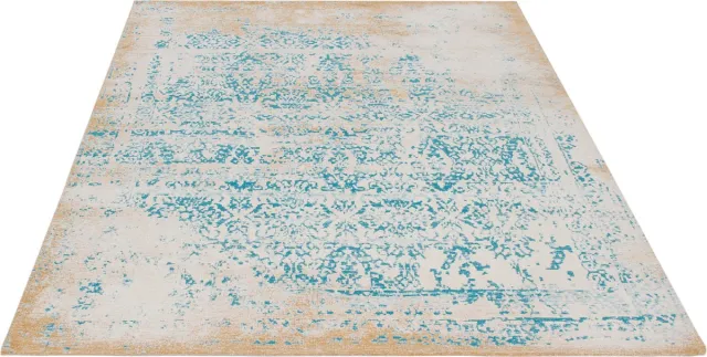 Dutch Lifestyle Vloerkleed Argentella 7 Turquoise 160x230cm Beige/turquoise