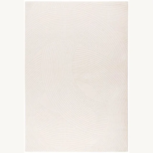 Dutch XXL Japandi Vloerkleed | Tapijt | Napoli | Bogen | Crème | 80x150 cm