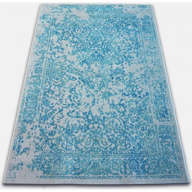 RUGSX Kleden Rugsx Tapijt Vintage 22208/054 turkoois / crème rosett Blauw