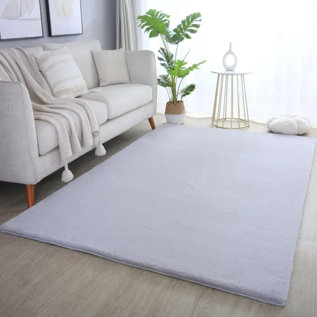 flycarpets Teresa Hoogpolig Fluffy Vloerkleed - Zilver - 240x340 cm Grijs