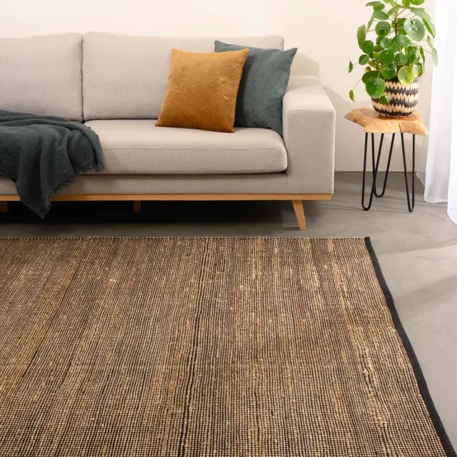 Boho&me Jute vloerkleed - Torget naturel/zwart 120x170