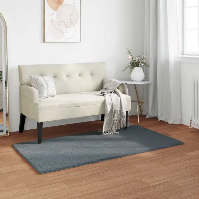 vidaXL Antislip vloerkleed van imitatie konijnenbont OLITE Antraciet, foto 2
