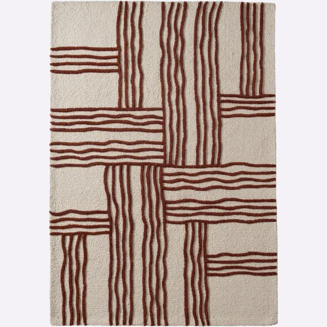 vloerkleed Luspool ecru bruin ecru/bruin