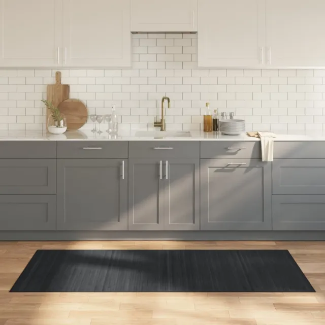 vidaXL Vloerkleed rechthoekig 80x200 cm bamboe grijs, foto 2