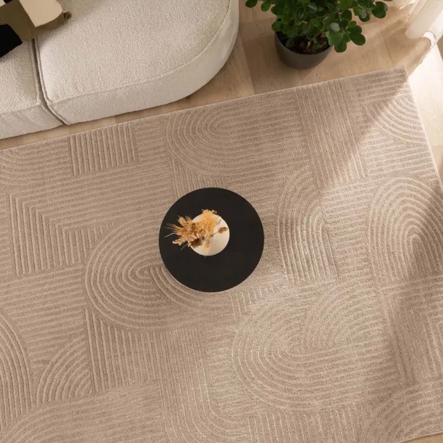 Nordic Weavers Scandinavisch vloerkleed - Contour Bend beige 80x150