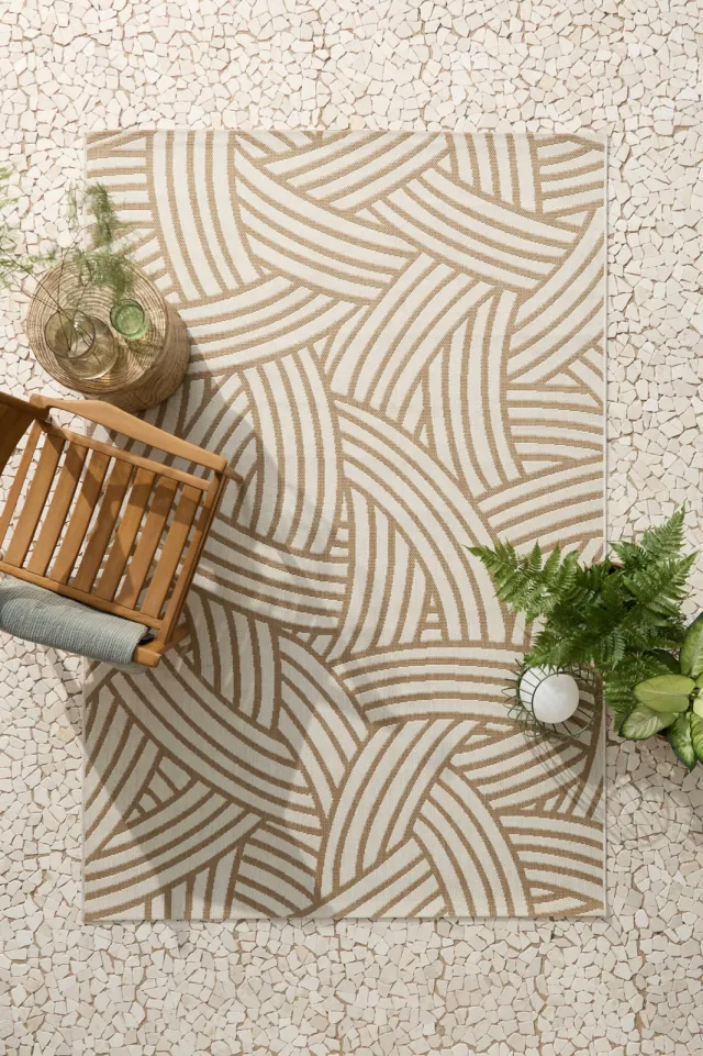 NOUS Living binnen- en buitenvloerkleed Turijn (230x160 cm) crème/beige