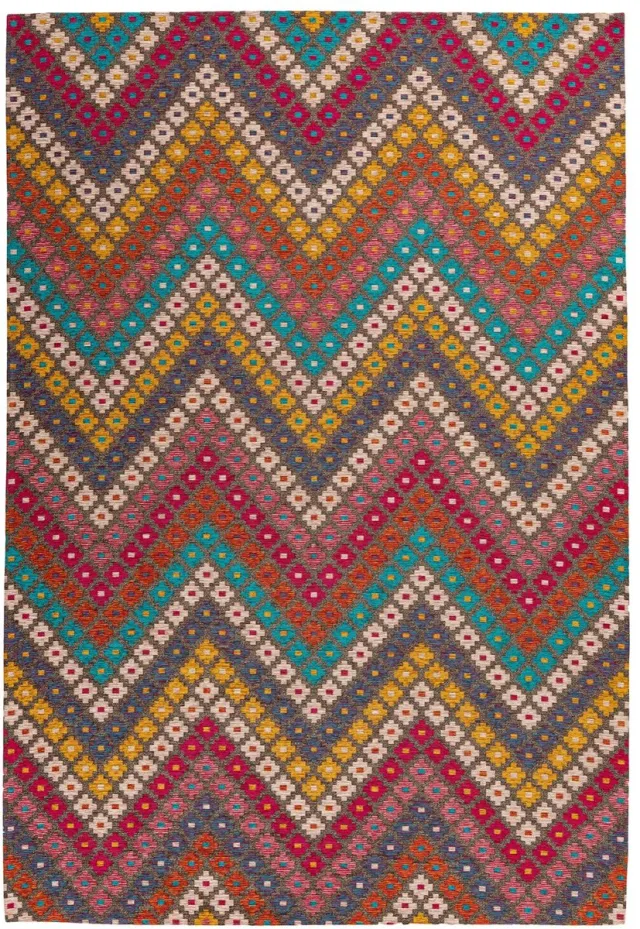 Padiro design laagpolig vloerkleed 120 x 180 cm - bordeaux - modern geometrisch patroon - voor vloerverwarming - van modacryl, katoen en polyester rood