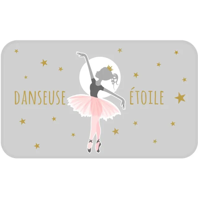 Douceur d intérieur Douceur d'intérieur - Kindervloerkleed DANSEUSE ETOILE, 45 x 75 cm Grijs