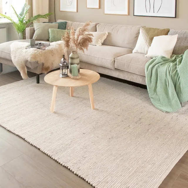 NATURL. Wollen vloerkleed - Wise Grijs/Gemeleerd - 140x200cm