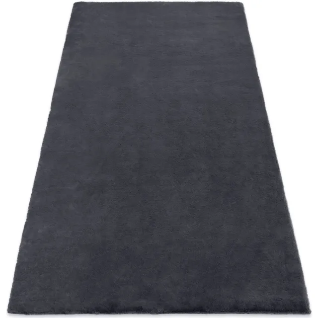 RUGSX Kleden Rugsx Tapijt BUNNY anthracytkleuring IMITATIE konijnenva 160x220 cm Zwart