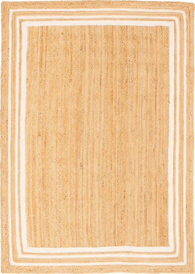Pergamon Natuurvezel tapijt Jute Salsa boord Creme