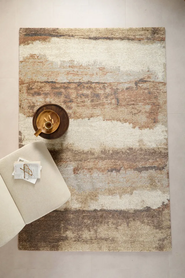 Studio LIVIT Mehari vloerkleed bruin beige, foto 2