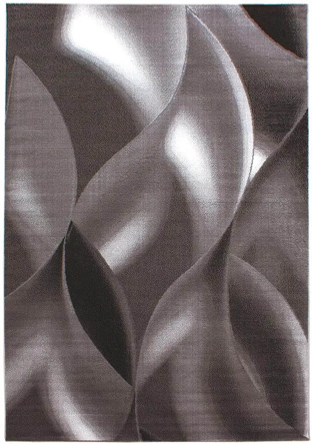 Tapijtenmagazijn Plus Vloerkleed – Bruin – Golvend 3D Design – Laagpolig
