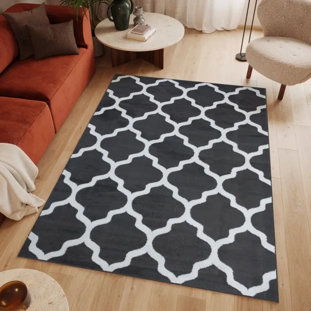 Tapiso Luxury Vloerkleed Grijs Woonkamer Modern Tapijten Donkergrijs 3