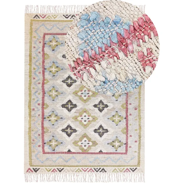 Beliani TERKOS - Jute vloerkleed - Multicolor - Jute Meerkleurig