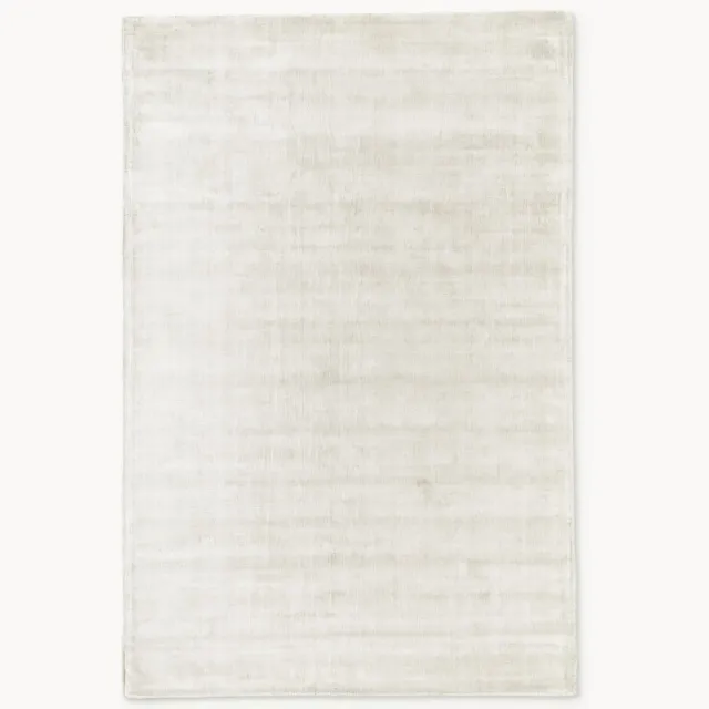 Westwing Collection Handgeweven viscose vloerkleed Jane Wit