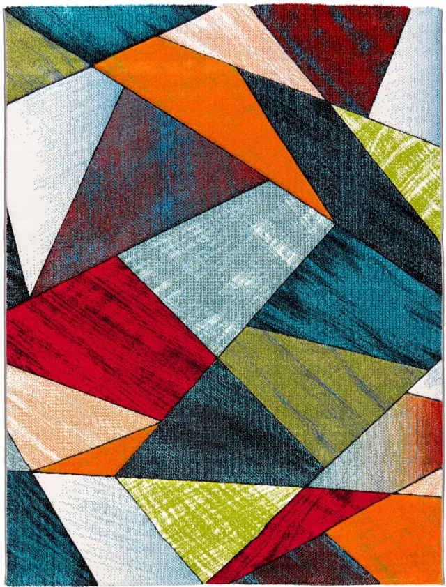 TT Home Vloerkleed - Abstract - Verweerde look - 80 x 300 cm veelkleurig