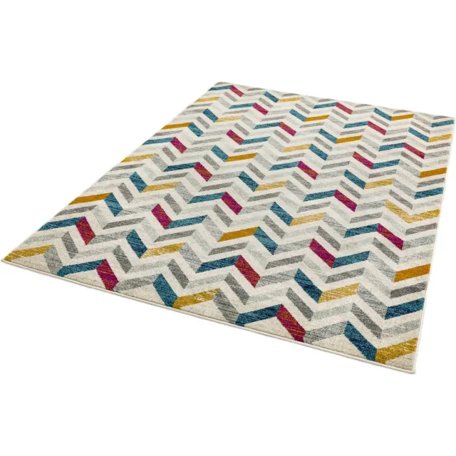 easy living colt-chevron-multi Vloerkleed - 160x230 - Rechthoek - Laagpolig Tapijt - Modern - Meerkleurig