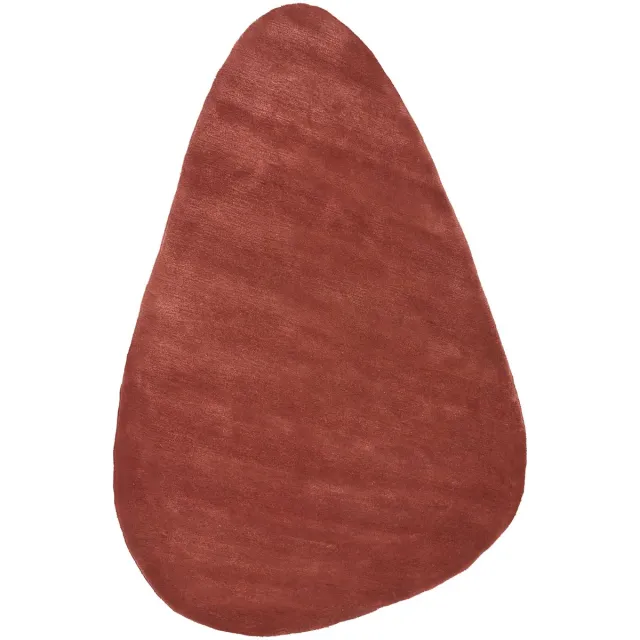 Beliani TANDO - Vloerkleed - Donkerrood - Viscose