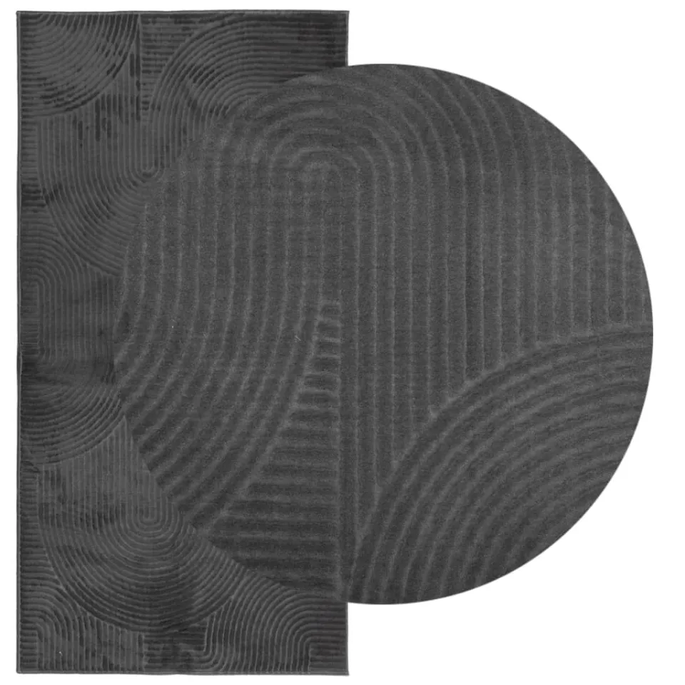 vidaXL Vloerkleed IZA laagpolig Scandinavisch 100x200 cm antraciet, foto 2