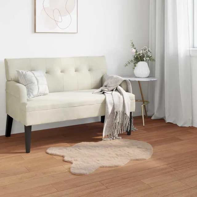 vidaXL Antislip vloerkleed van imitatie konijnenbont OLITE Taupe, foto 2