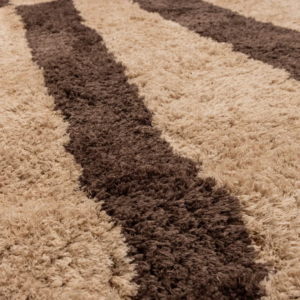 WOOOD Fafa vloerkleed beige bruin, foto 5