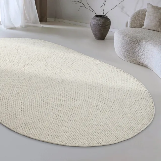 Villeroy & Boch 1748 wollen vloerkleed Francois Naturel Wit - Ovaal 160 x 230 cm - (M)