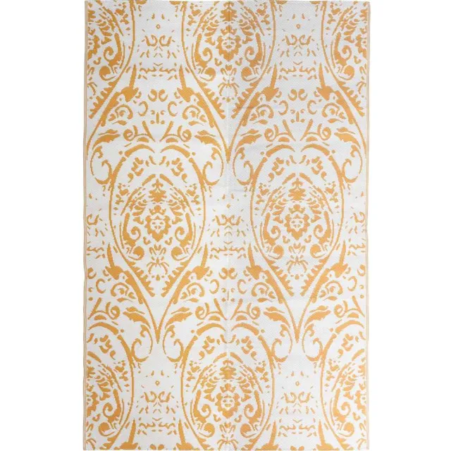 vidaXL Buitenkleed ARAKIL 190x290 cm PP oranje en wit