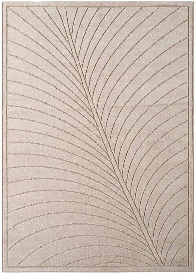 Dutch XXL Buitenkleed | Nova | Palmblad | Beige | 140x200 cm | Buitentapijt | Tuintapijt