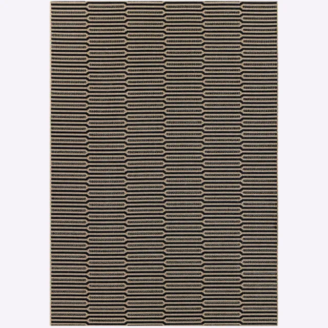 vloerkleed zwart ecru sisal-look zwart/ecru