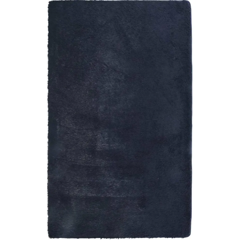 vidaXL Hoogpolig vloerkleed NAVARRA 60x100 cm polyester marineblauw