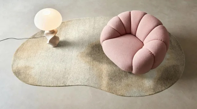 Louis de Poortere Wasbaar Binnen & Buiten Vloerkleed - Louis De Poortere Aquarelle Nature - Laagpolig Tapijt - Gerecycled PET - Made in Belgium - Circulair Beige