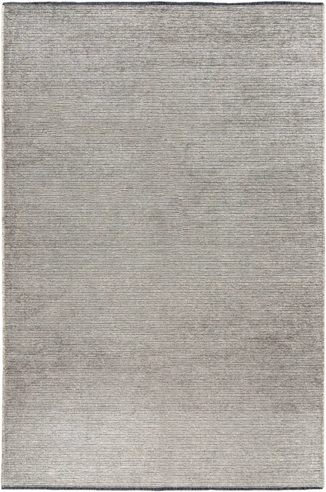Padiro laagpolig vloerkleed met zachte uitstraling 80 x 150 cm - lichtgrijs - modern effen ontwerp - voor binnen en buiten - van polyester en katoen