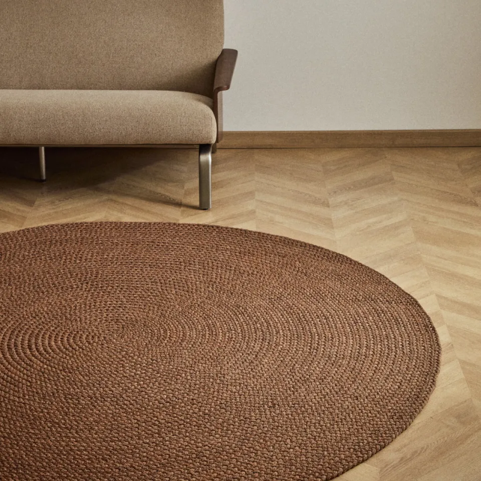 Kave Home Rond Vloerkleed 'Despas' 200cm, kleur Terracotta, foto 2