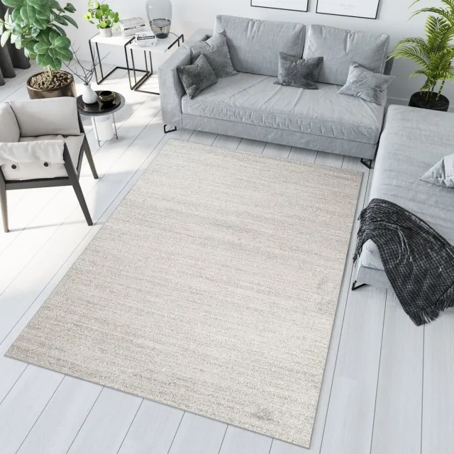 Tapiso Sari Vloerkleed Lichtgrijs Tapijt Slaapkamer grijs licht